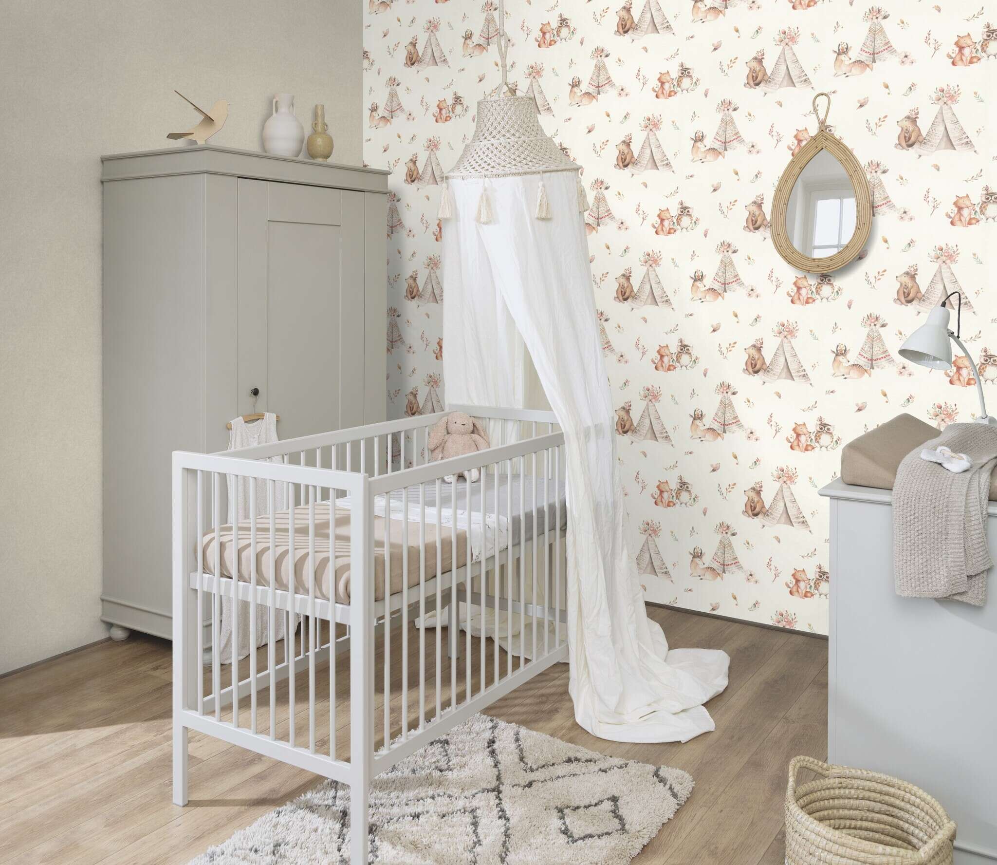 10-301427 Raumsituationen 2 Non-woven wallpaper in beige Kids World II 301427