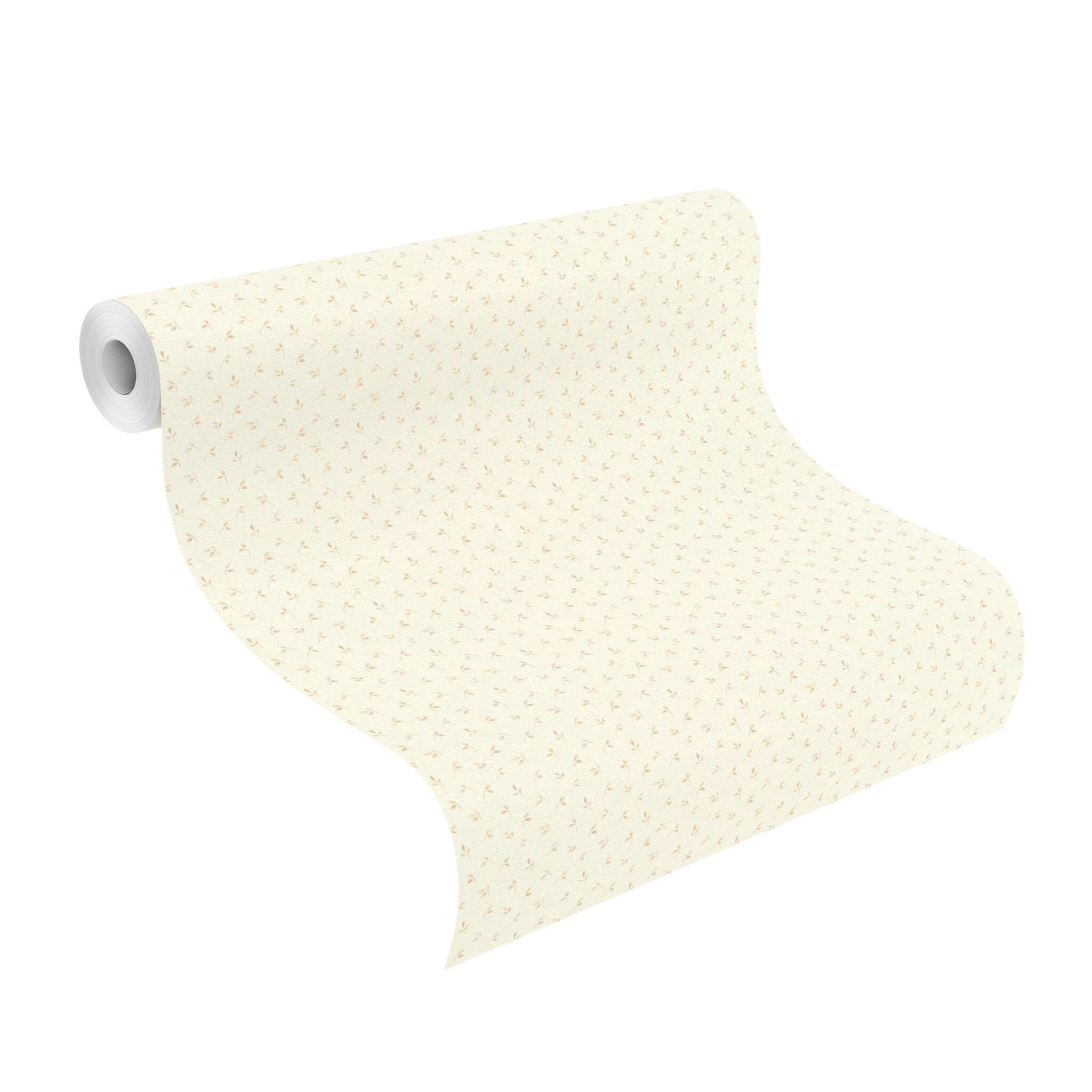 10-817553 Rolle abgerollt 1 Blümchen Vliestapete in Beige #followusaround 817553