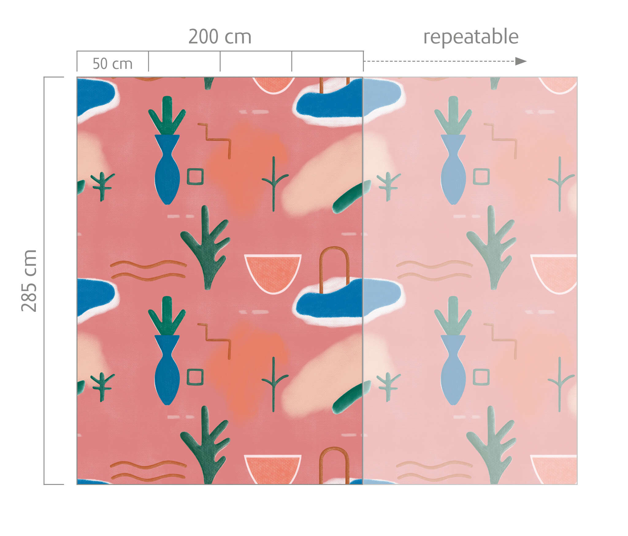 10-300187 Bildauschnitt 1 Wall mural Voyage in Pink | Roomblush - RB261