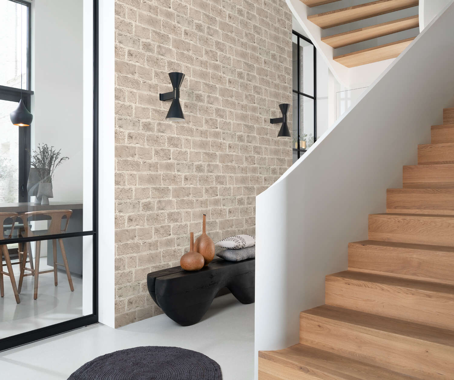 10-865721 Raumbilder 1 Room with Wallpaper with bricks