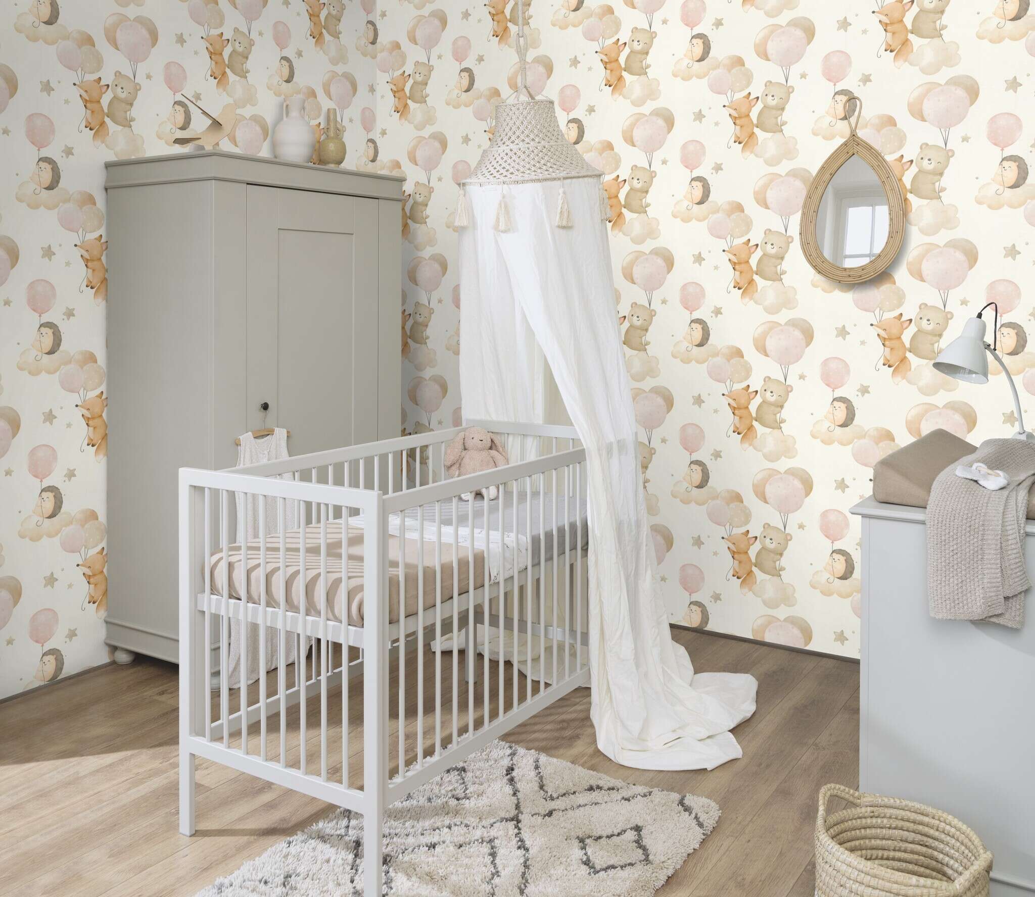 10-302110 Raumsituationen 2 Non-woven wallpaper in pink Kids World II 302110