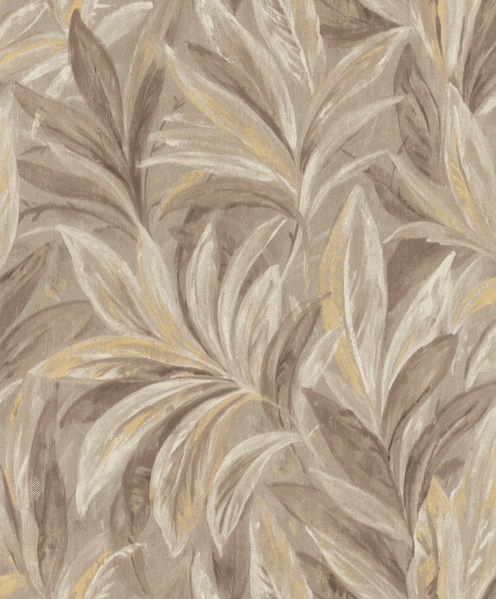 10-547474 Artikelscan 1 Wallpaper with stylised leaves and a fabric look