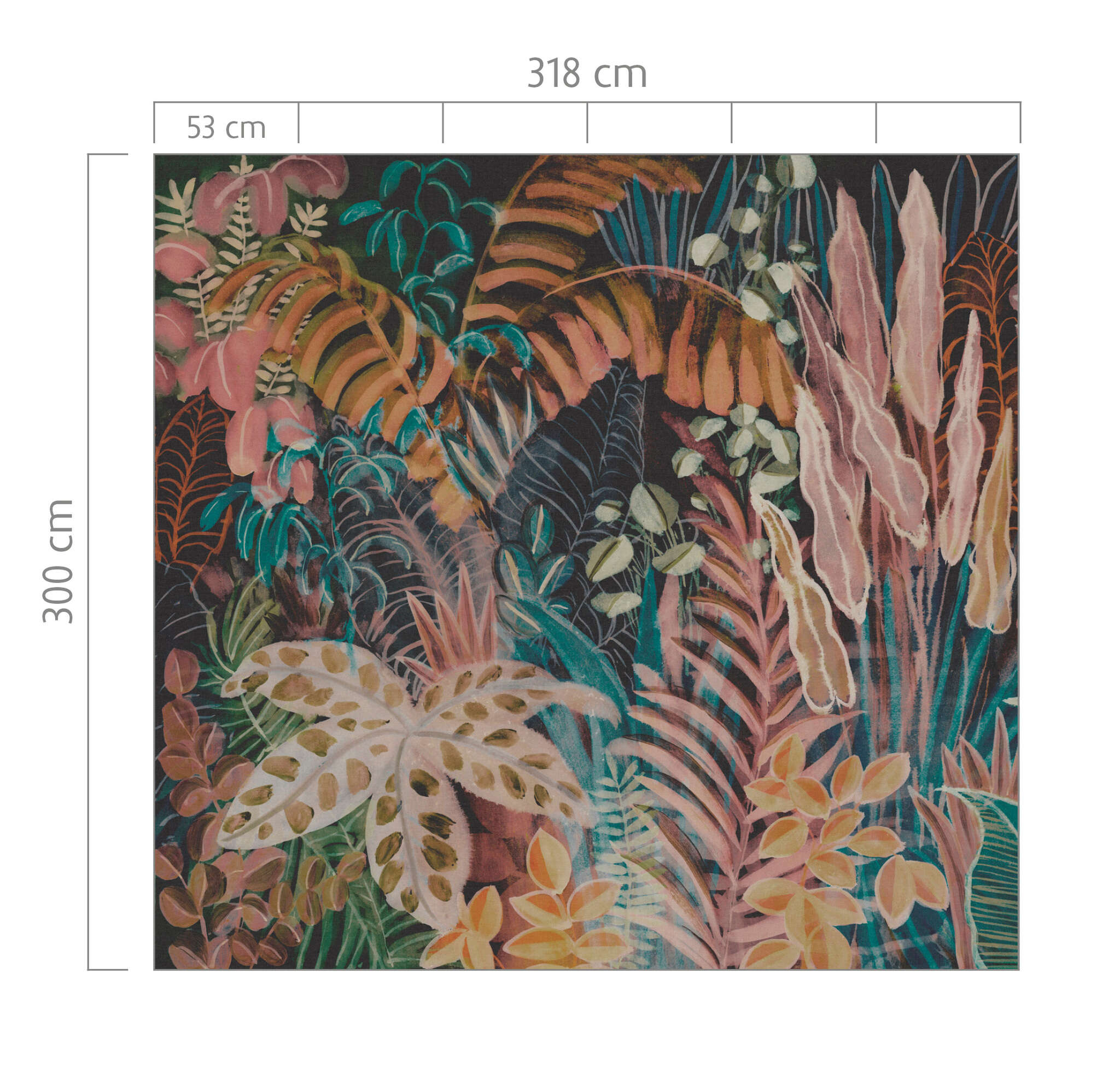 10-366693 Bildauschnitt 1 SCHÖNER WOHNEN- Wall mural collection XXL BOTANICAL in black 366693