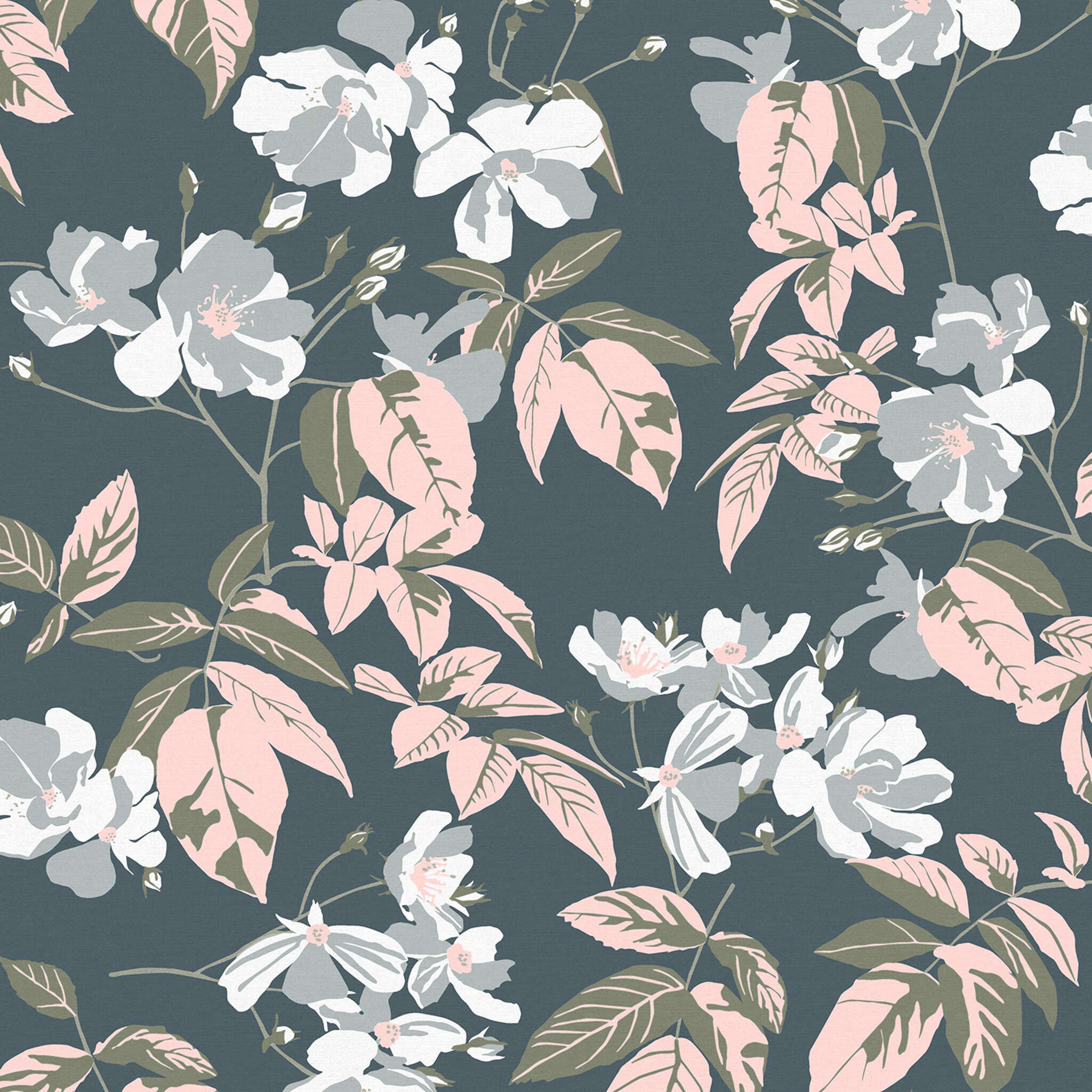 SCHÖNER WOHNEN collection mural FLOWERS in blue photo wallpaper 366846