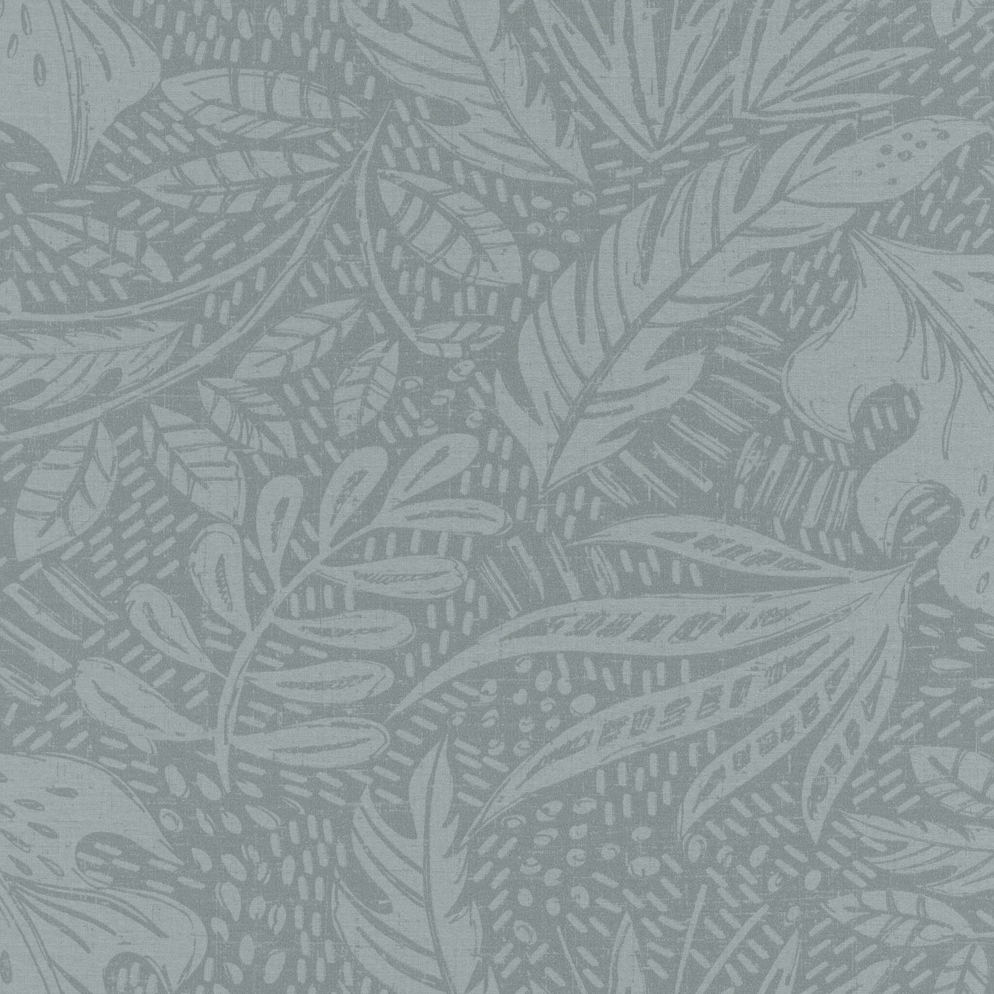 10-553024 Artikelscan 1 Leaves non-woven wallpaper in green-grey 553024