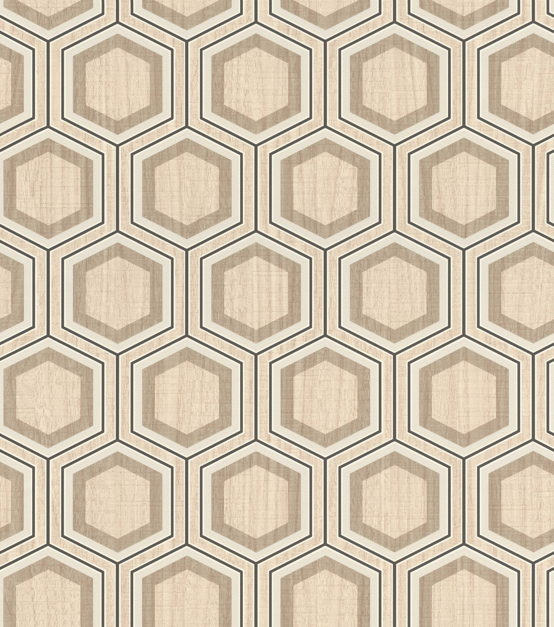 10-791143 Artikelscan 1 Tapete im Retro-Design mit geometrischen Sechsecken
