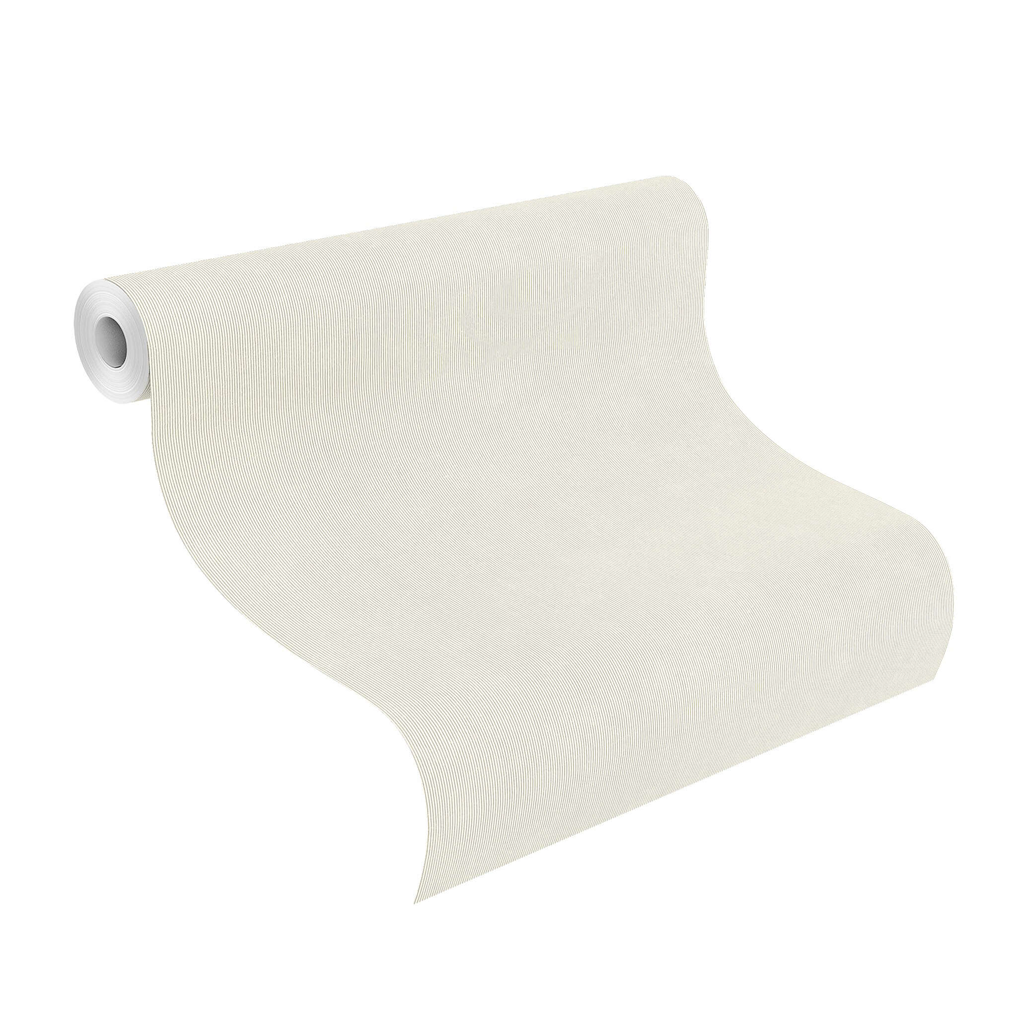 10-521443 Rolle abgerollt 1 Rouleau de déroulé avec Papier peint uni à effet rainuré