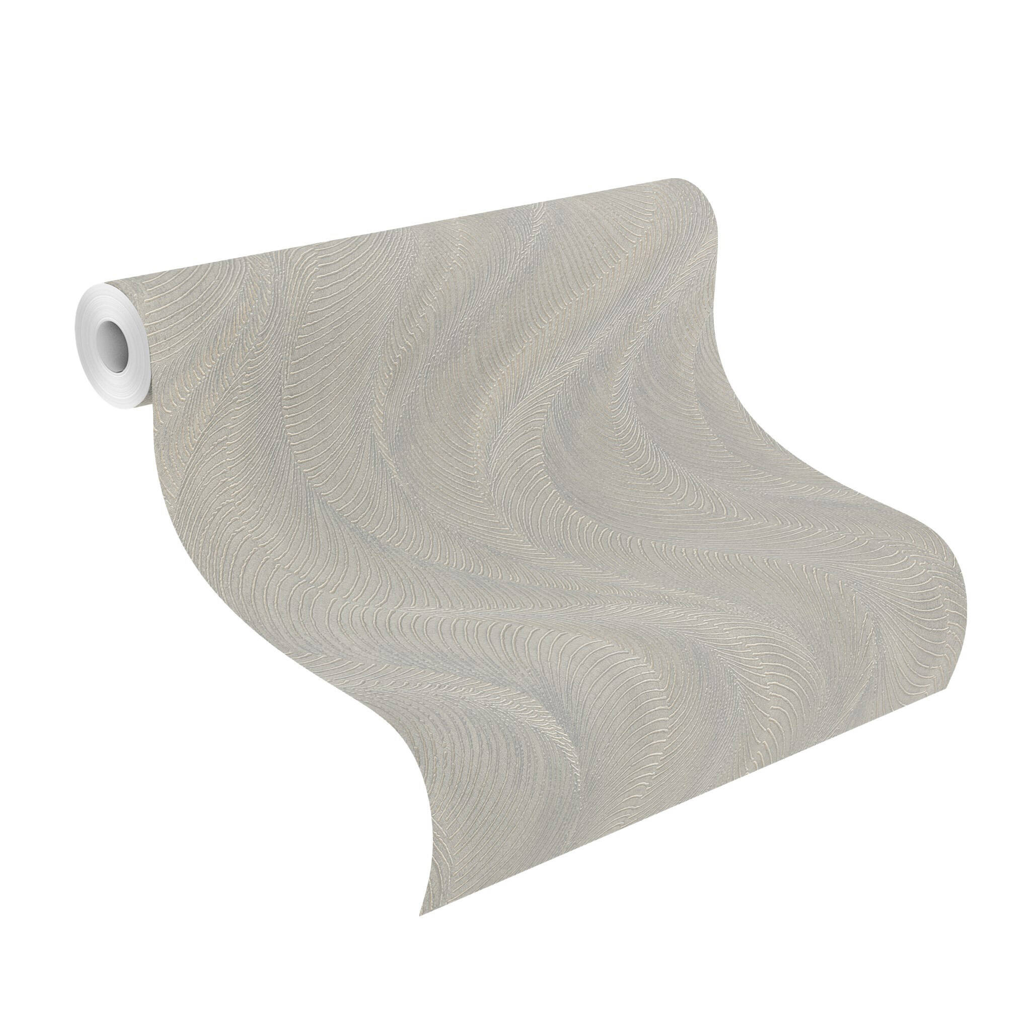 10-659634 Rolle abgerollt 1 Vliestapete in Silber Incanto 659634