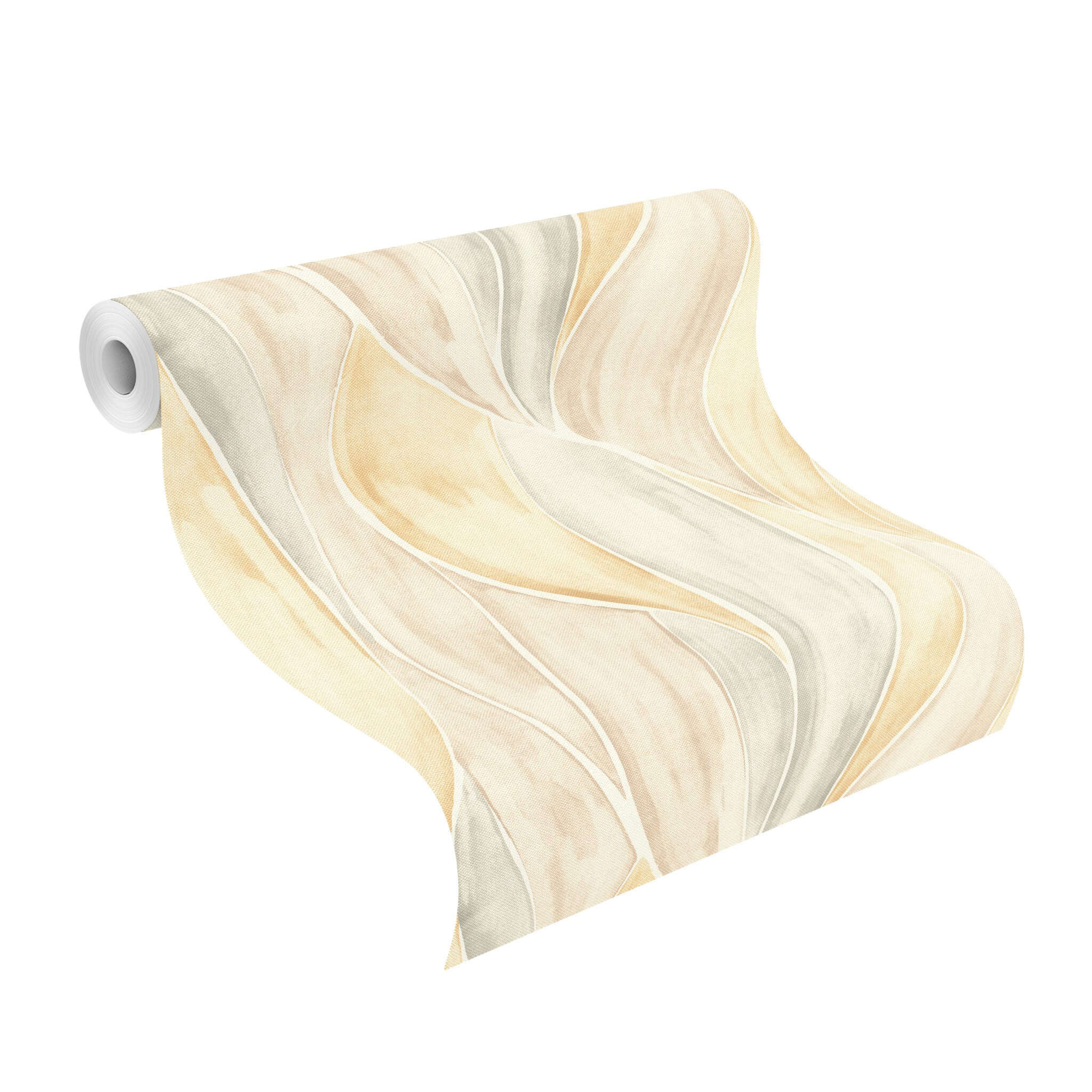 10-416503 Rolle abgerollt 1 Papier peint intissé jaune Selection vinyle/intissé 416503