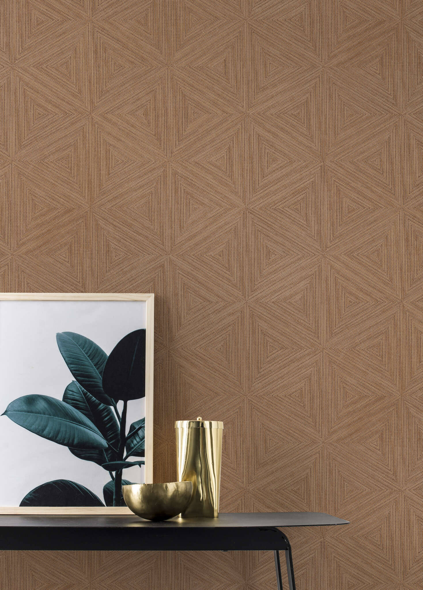 10-571295 Raumsituationen 2 Geometric non-woven wallpaper in brown Back To Nature 571295