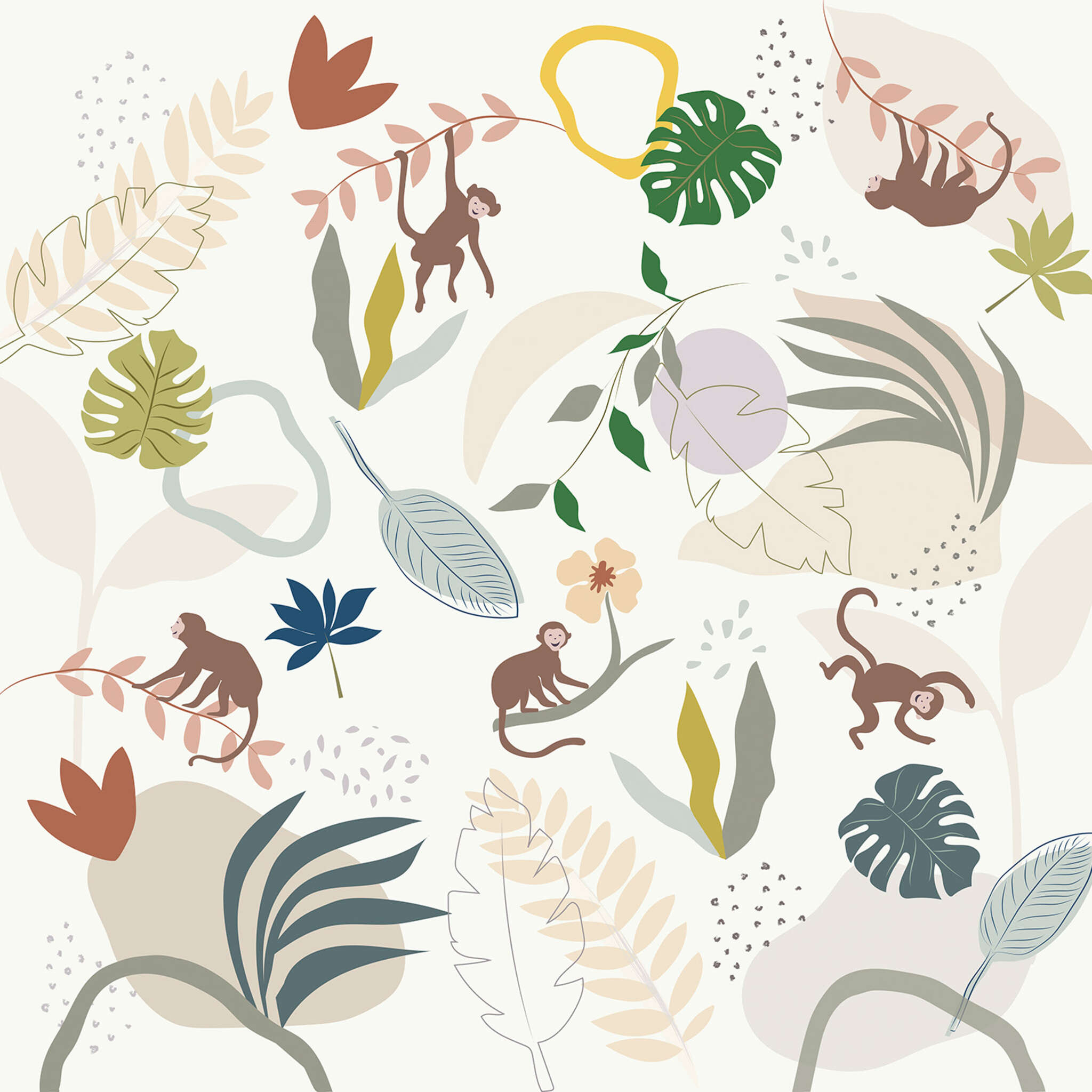 Wall mural Monkey in Brown | Roomblush - RB404